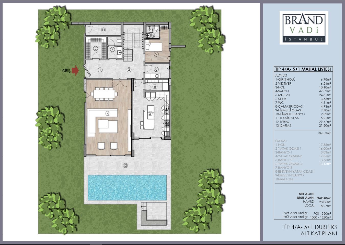 5+1 Villa Lower Floor Plan