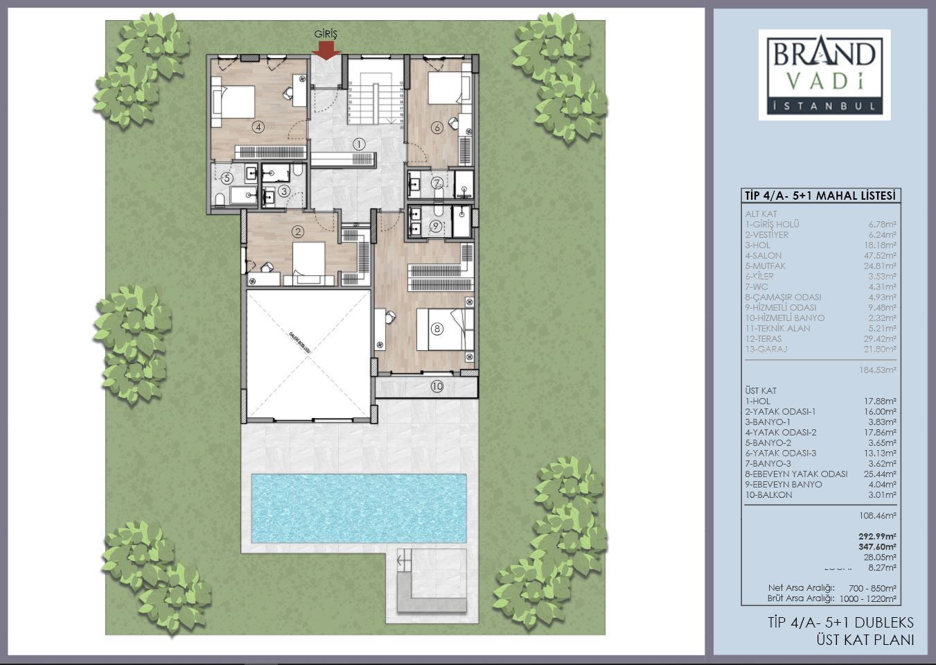 5+1 Villa Upper Floor Plan