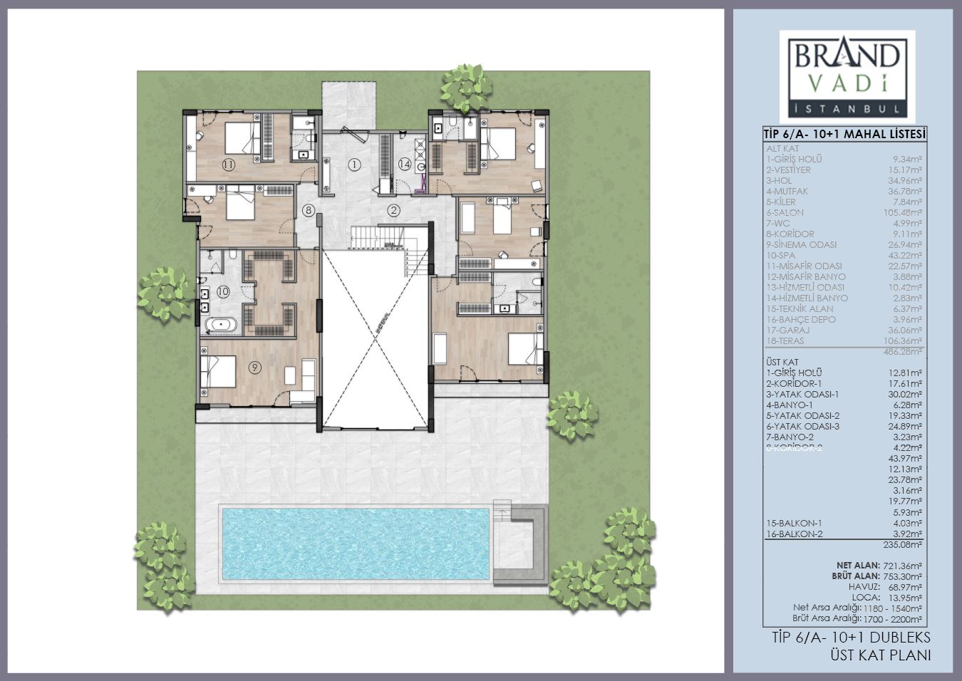 10+1 Villa Upper Floor Plan